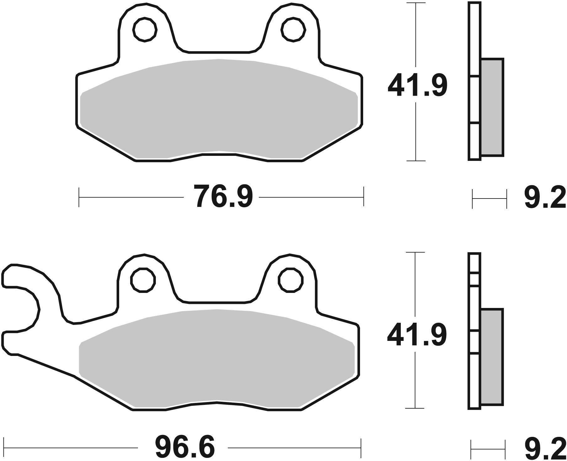 Bremsbelag SBS 713HF (Satz pro Scheibe) Street Ceramic