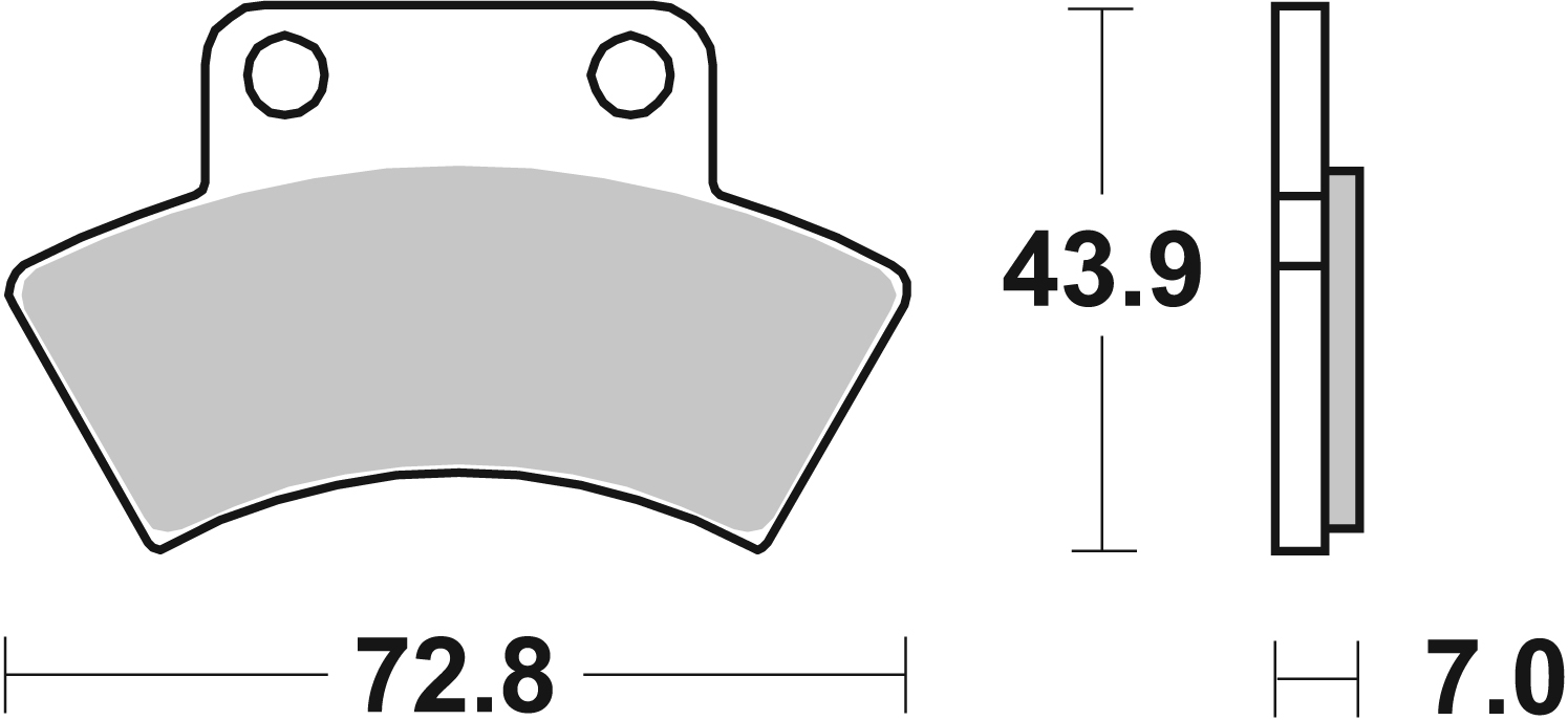 Bremsbelag SBS 717ATS (Satz pro Scheibe) Quad Sinter