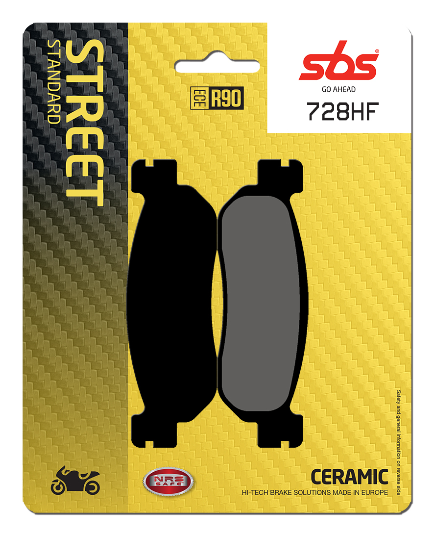 Bremsbelag SBS 728HF (Satz pro Scheibe) Street Ceramic