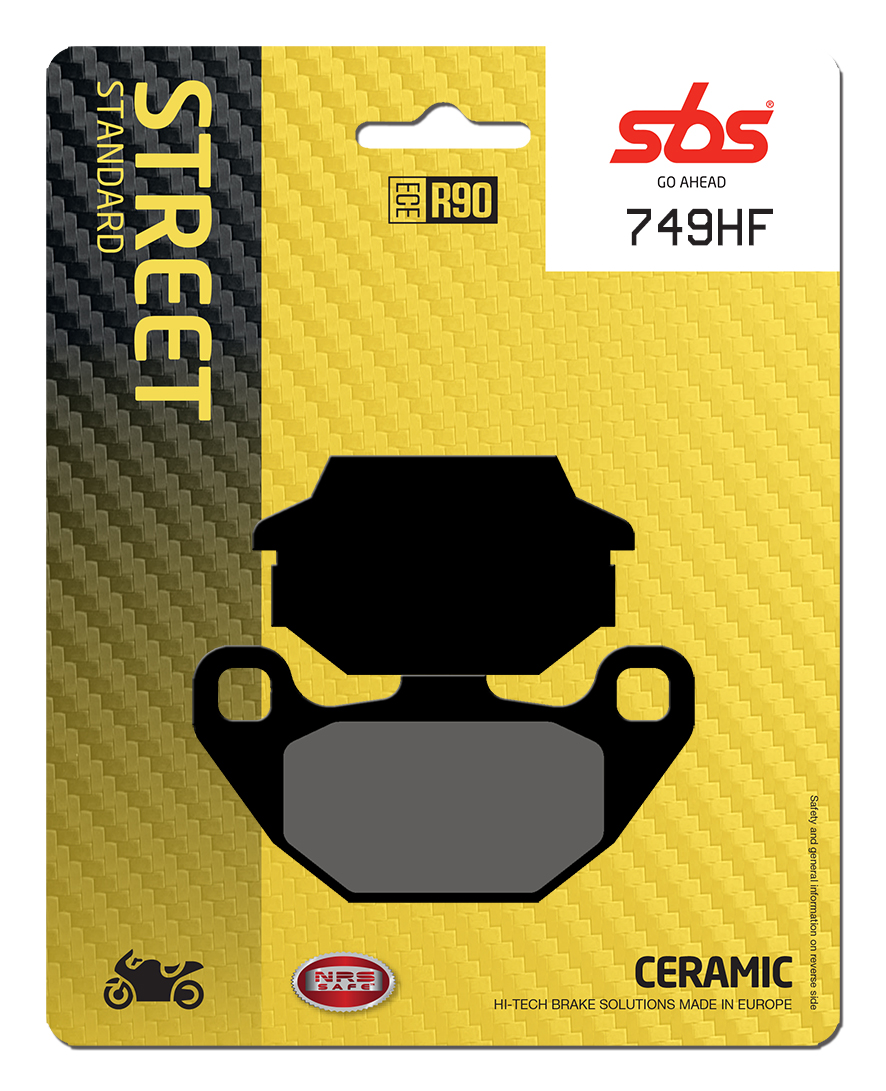 Bremsbelag SBS 749HF (Satz pro Scheibe) Street Ceramic