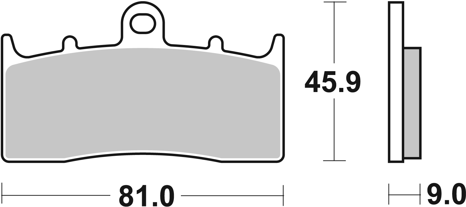 Bremsbelag SBS 778HF (Satz pro Scheibe) Street Ceramic