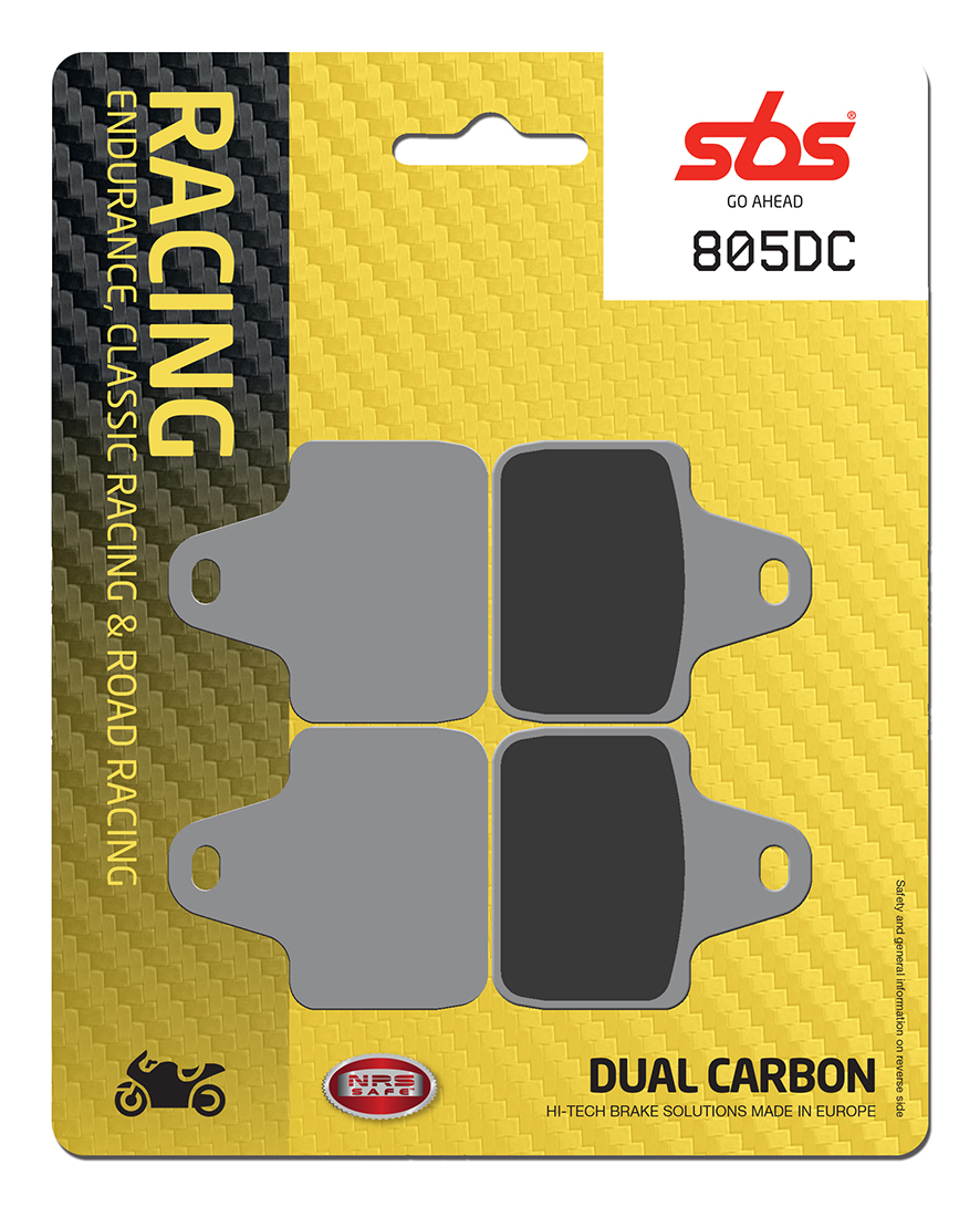 Bremsbelag SBS 805DC (Satz pro Scheibe) Road Racing Dual Carbon