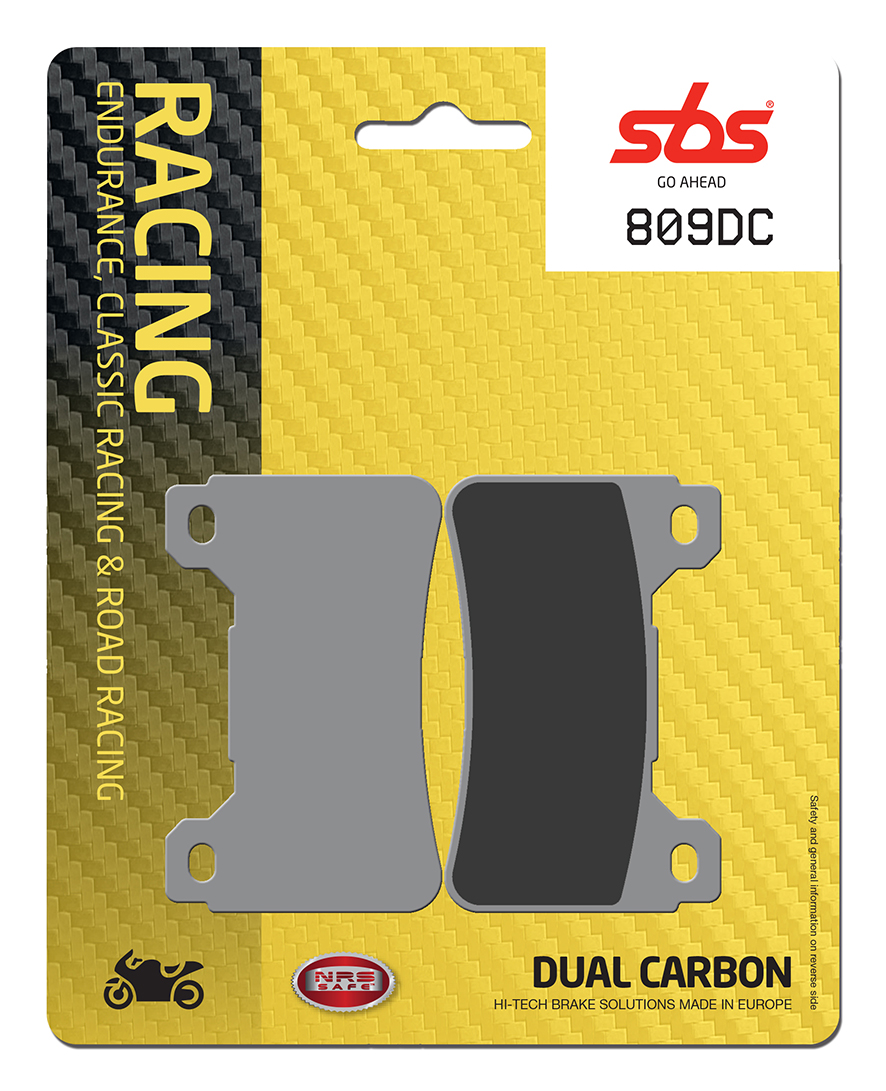 Bremsbelag SBS 809DC (Satz pro Scheibe) Road Racing Dual Carbon