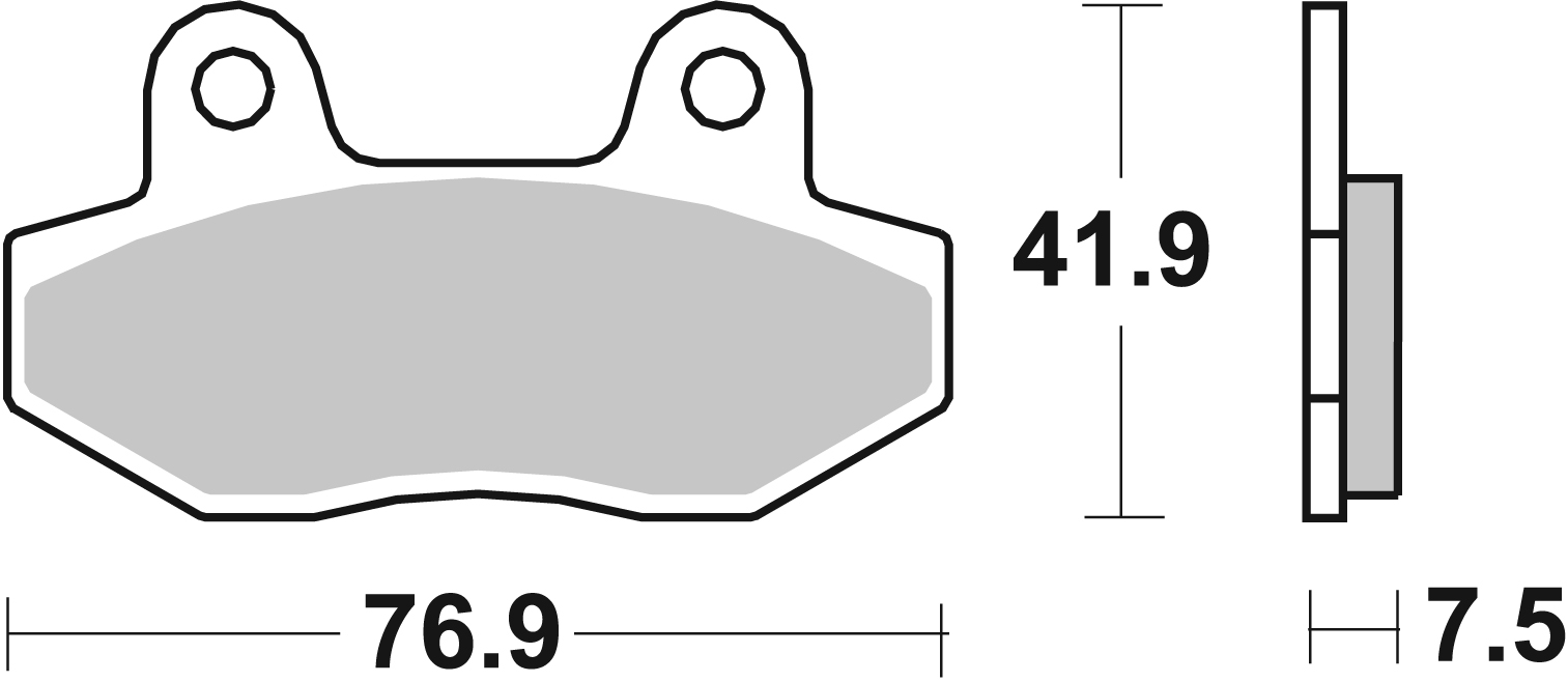 Bremsbelag SBS 814LS (Satz pro Scheibe) Street Sinter