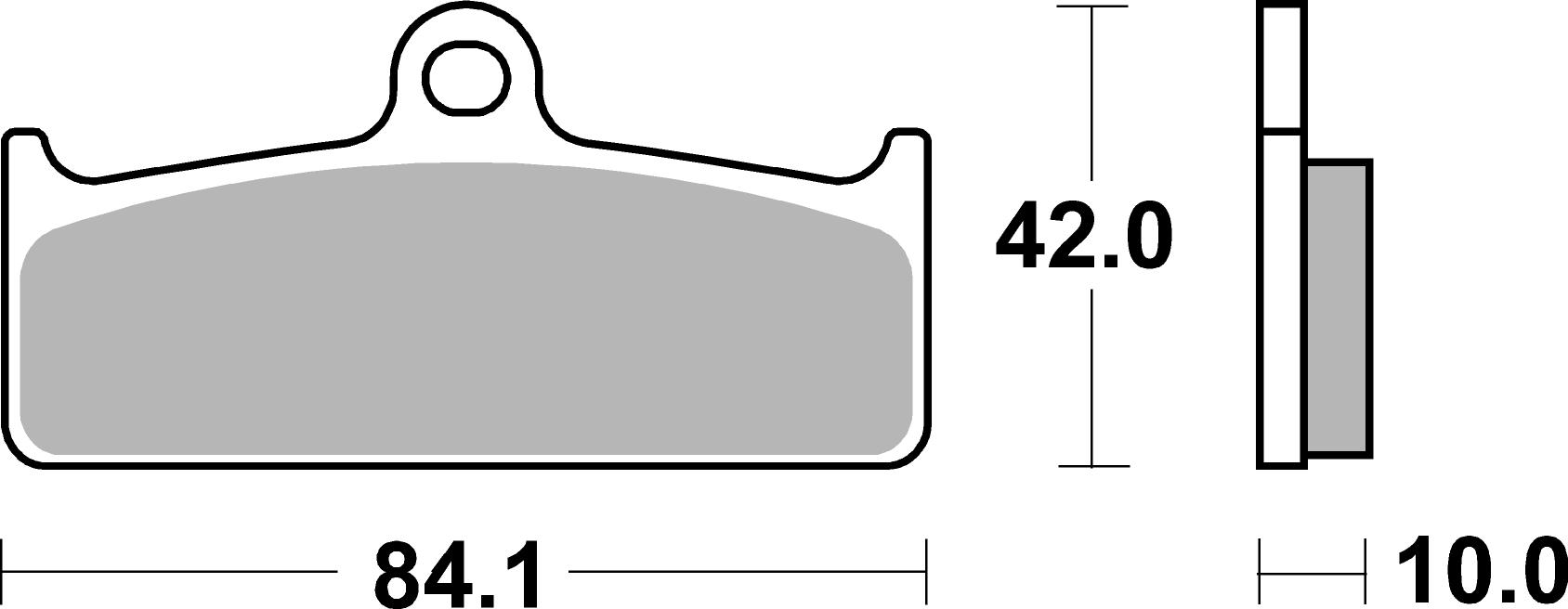 Bremsbelag SBS 825DS-1 (Satz pro Scheibe) Road Racing Endurance (Giftiger Biss)