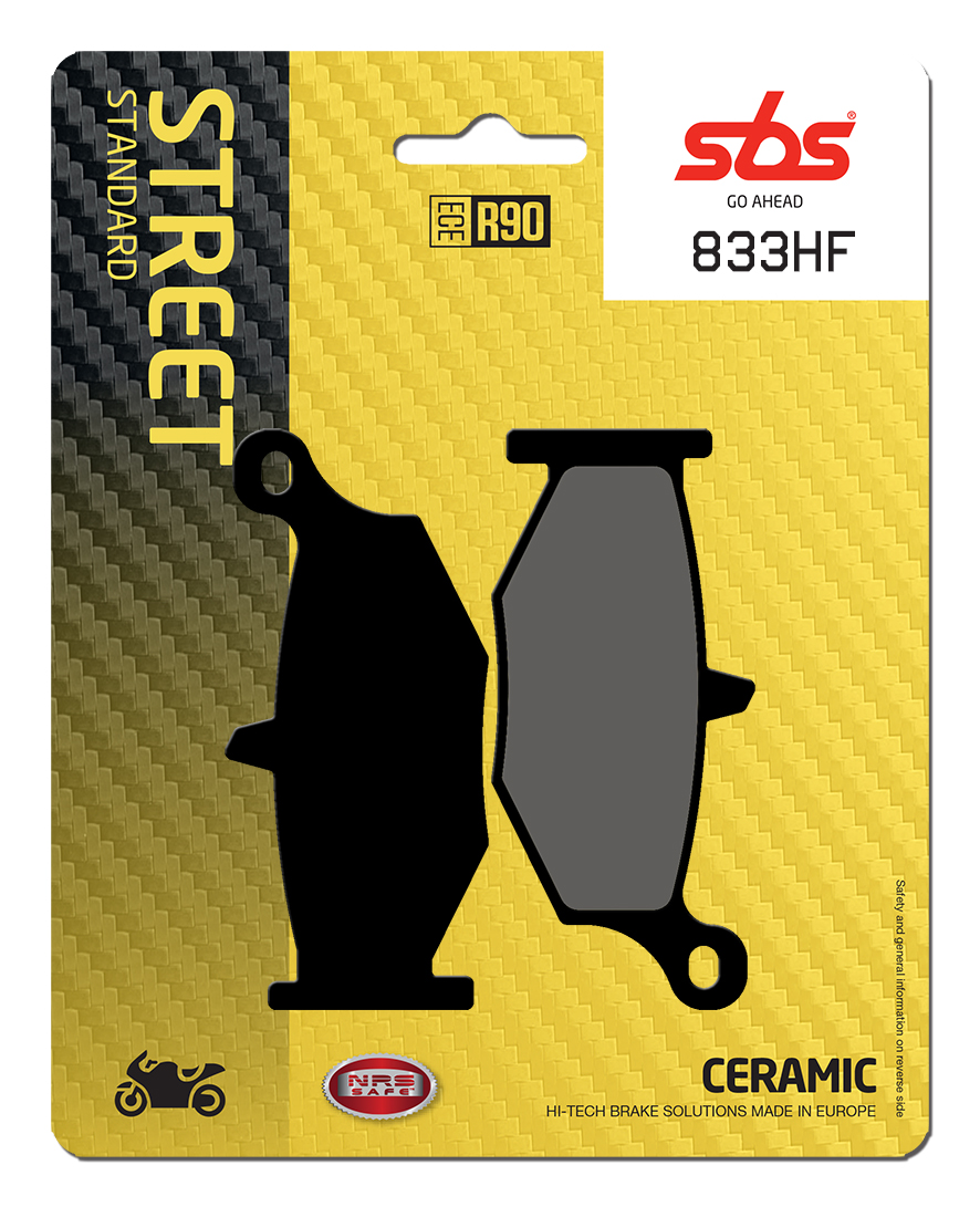 Bremsbelag SBS 833HF (Satz pro Scheibe) Street Ceramic