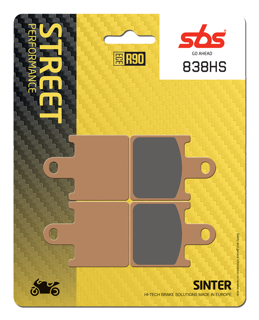 Bremsbelag SBS 838HS (Satz pro Scheibe) Street Sinter