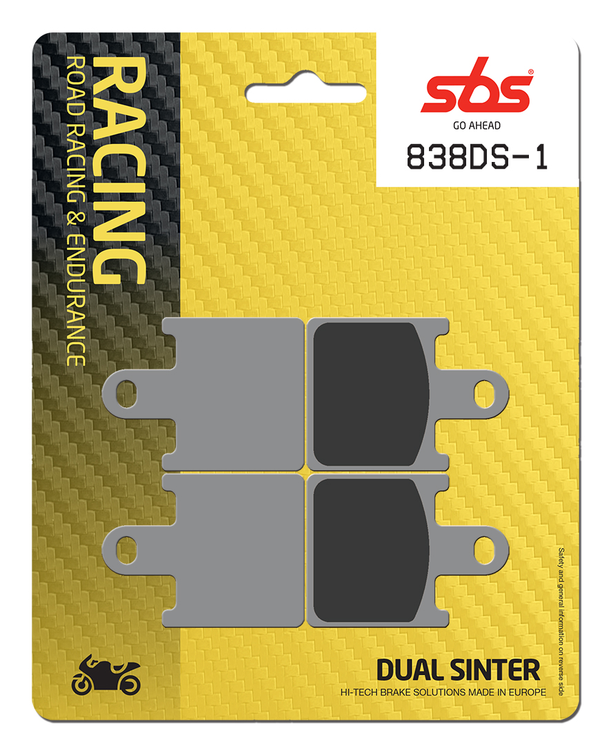 Bremsbelag SBS 838DS-1 (Satz pro Scheibe) Road Racing Endurance (Giftiger Biss)