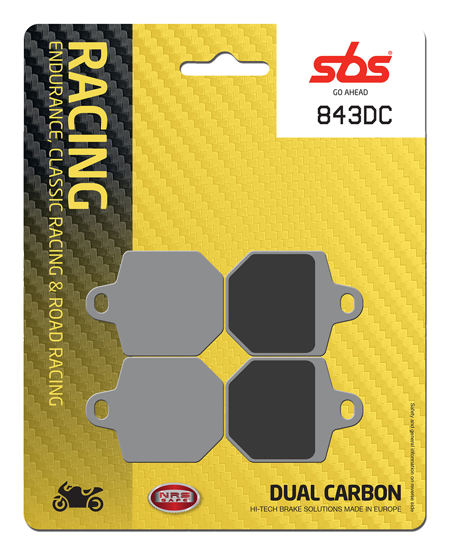 Bremsbelag SBS 843DC (Satz pro Scheibe) Road Racing Dual Carbon