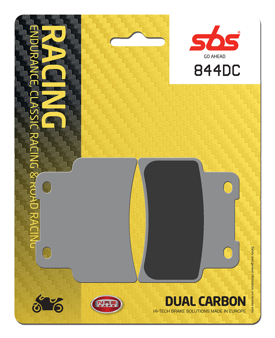 Bremsbelag SBS 844DC (Satz pro Scheibe) Road Racing Dual Carbon