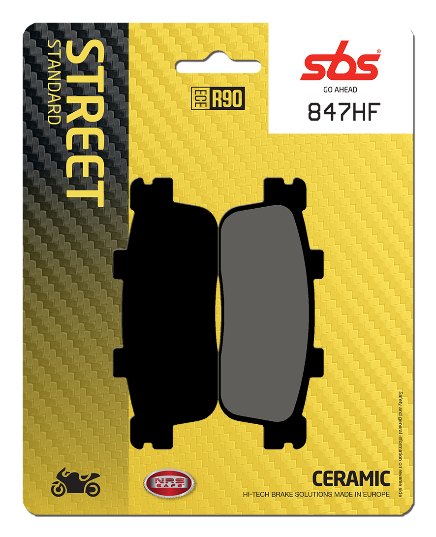 Bremsbelag SBS 847HF (Satz pro Scheibe) Street Ceramic