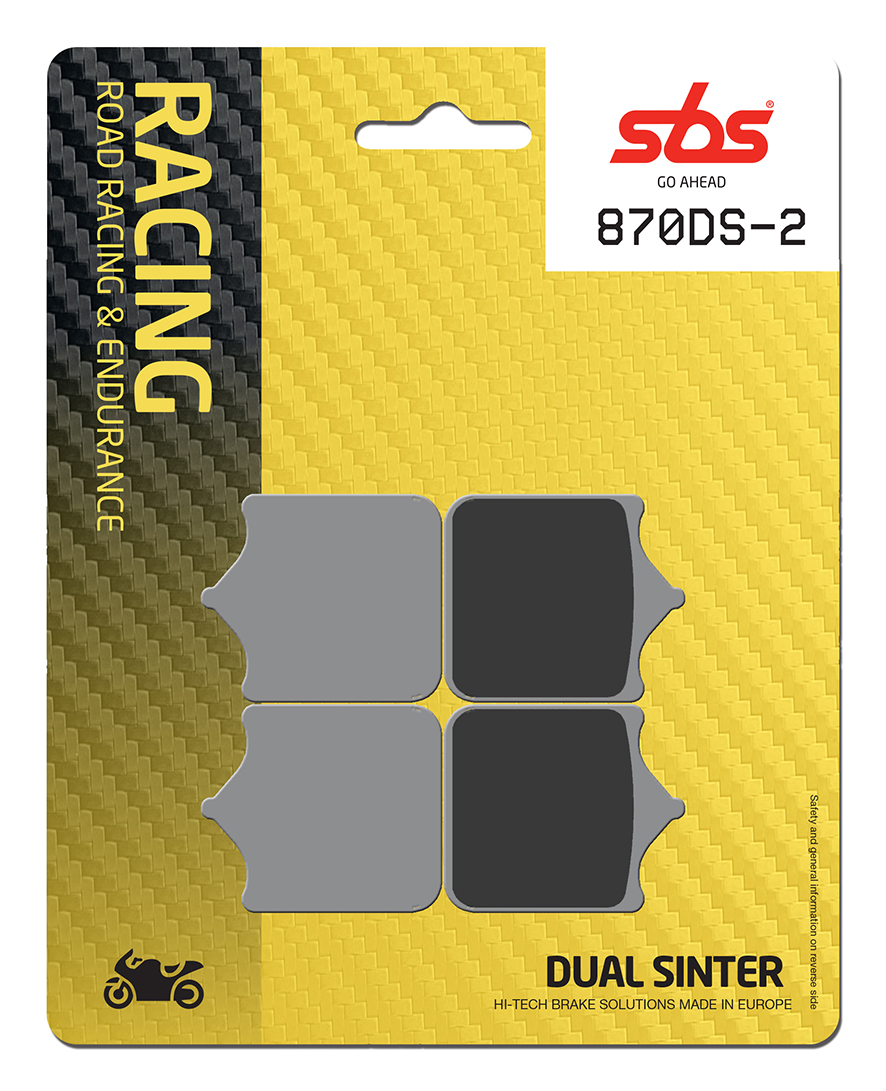 Bremsbelag SBS 870DS-2 (Satz pro Scheibe) Road Racing Endurance (weicher Biss)