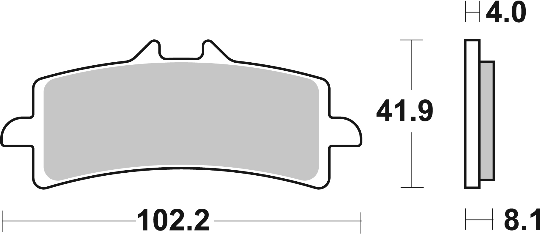 Bremsbelag SBS 901RST (Satz pro Scheibe) Road Racing Sinter
