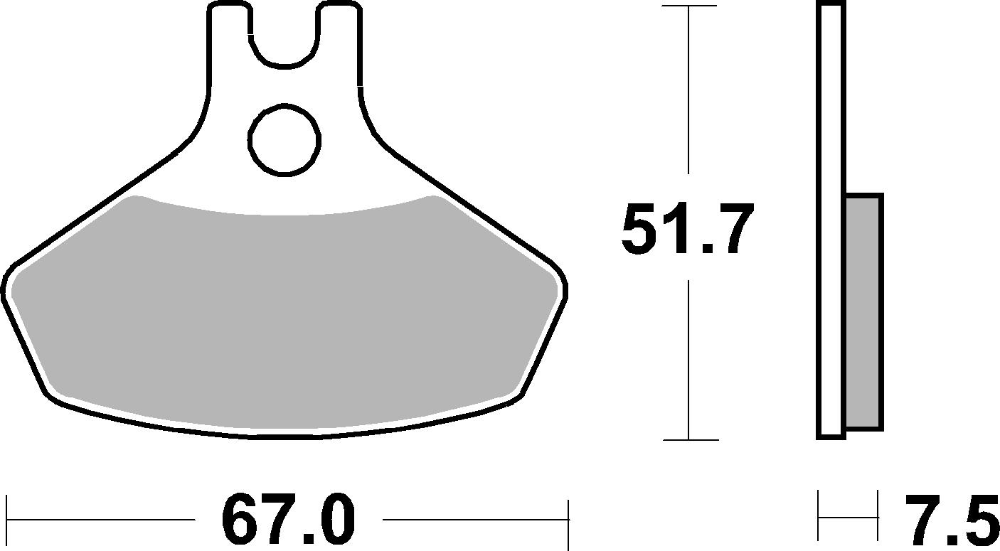 Bremsbelag SBS 907SI (Satz pro Scheibe) Offroad Sinter