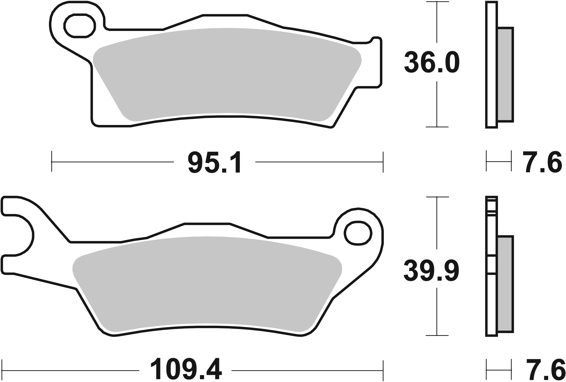 Bremsbelag SBS 910SI (Satz pro Scheibe) Offroad Sinter