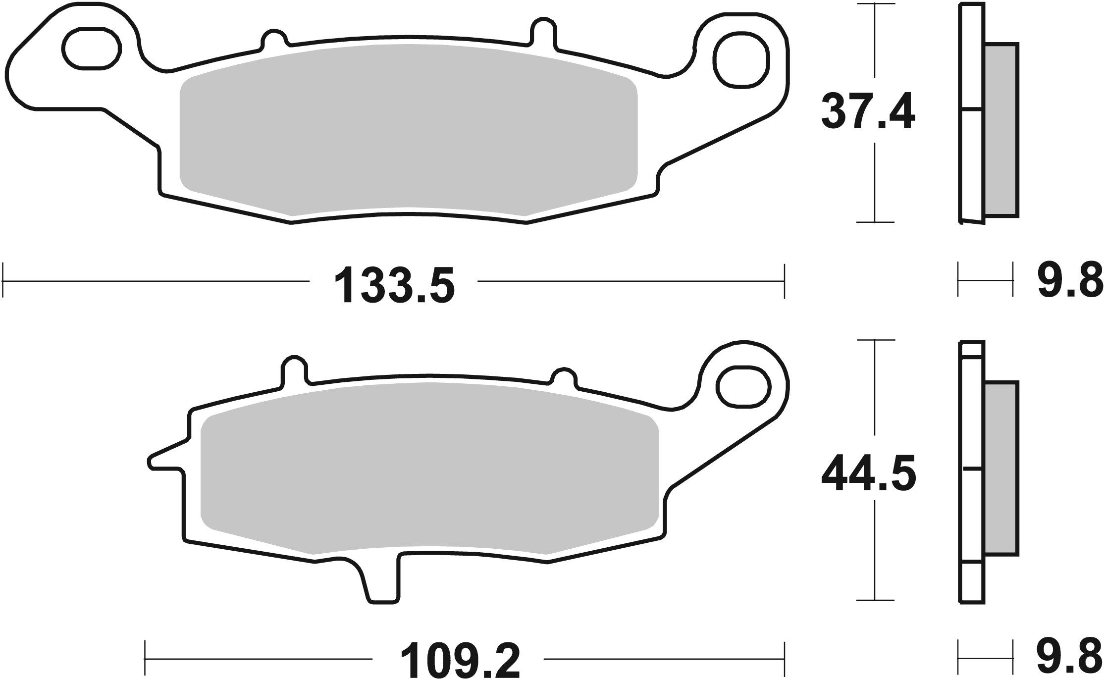 Bremsbelag SBS 920HF (Satz pro Scheibe) Street Ceramic