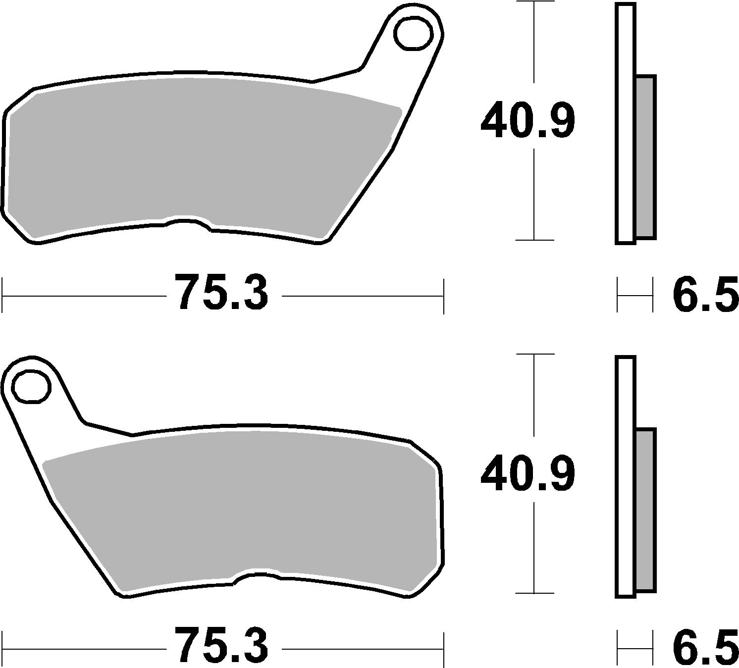 Bremsbelag SBS 928HF (Satz pro Scheibe) Street Ceramic