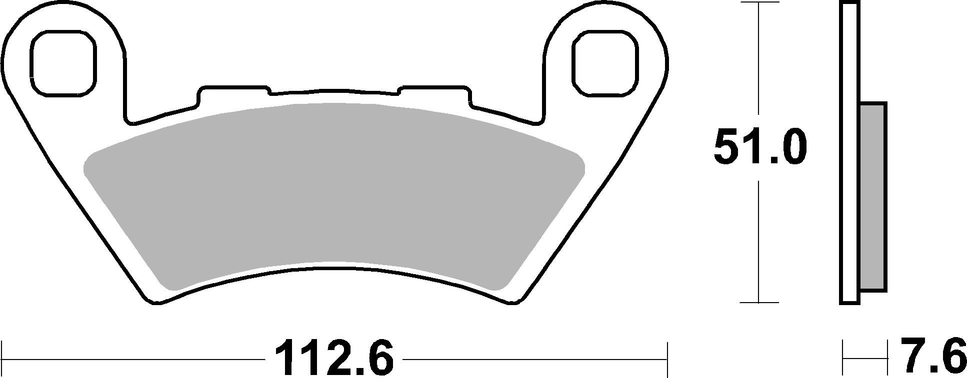 Bremsbelag SBS 944HS (Satz pro Scheibe) Street Sinter