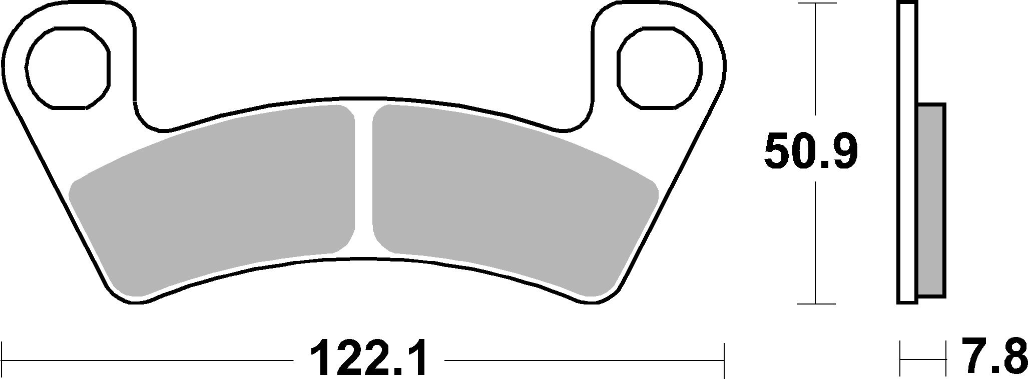 Bremsbelag SBS 946ATS (Satz pro Scheibe) Quad Sinter