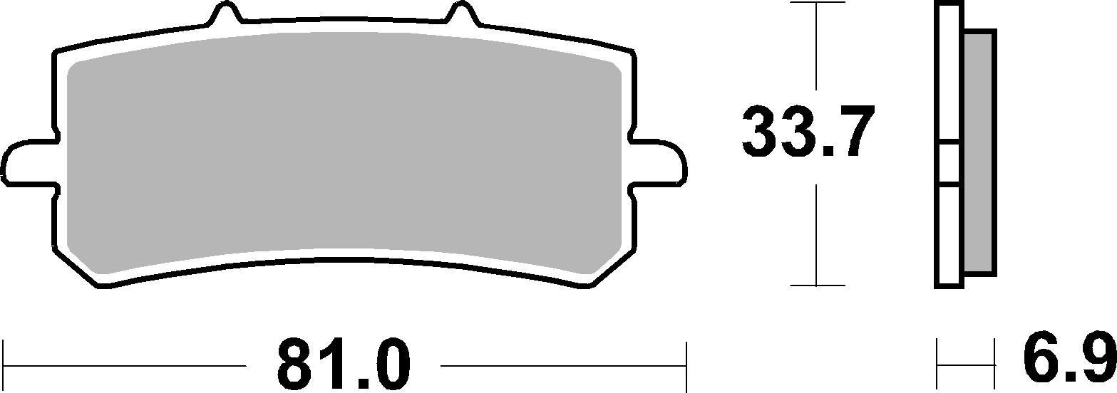 Bremsbelag SBS 962RST (Satz pro Scheibe) Road Racing Sinter