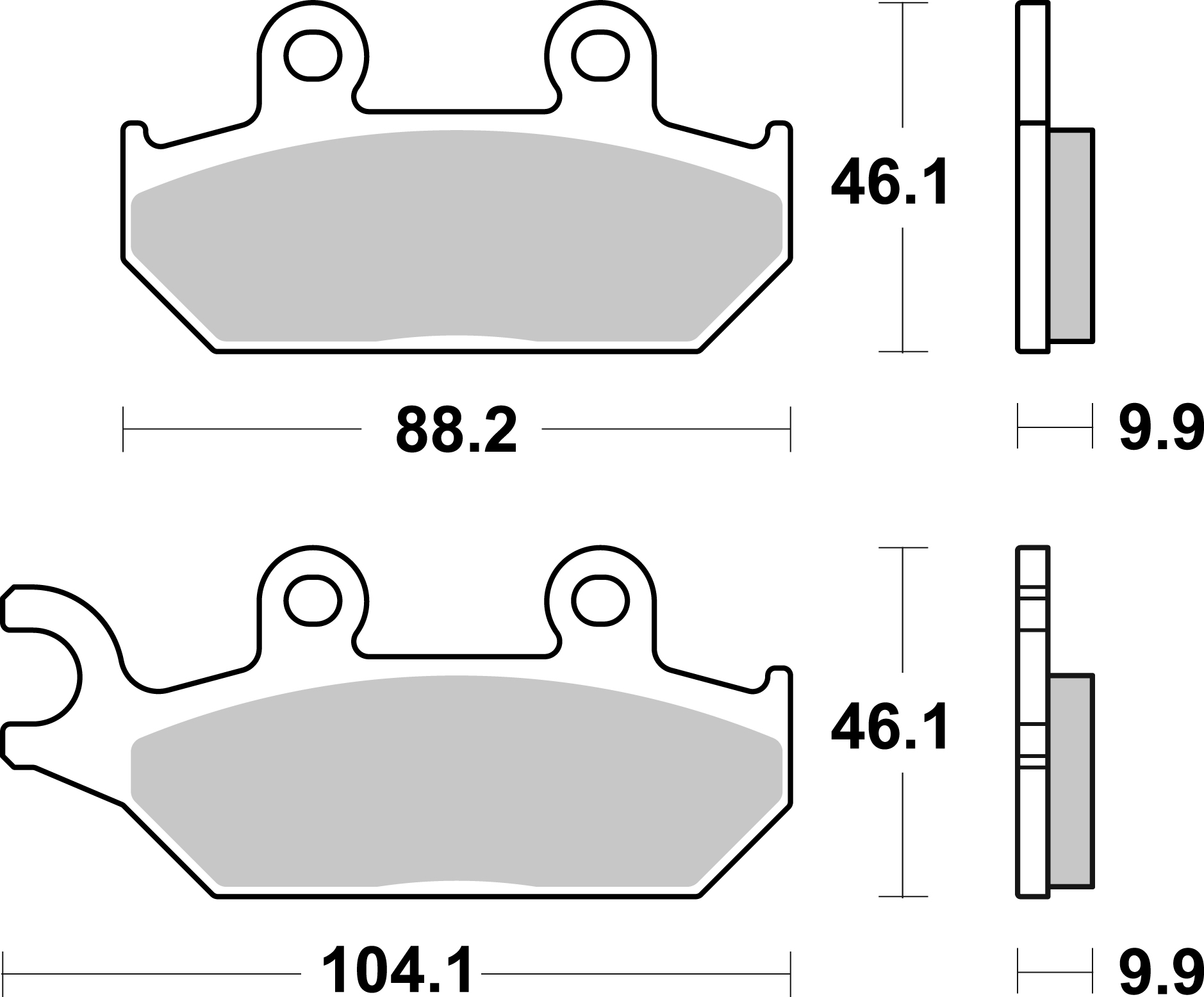 Bremsbelag SBS 972RSI (Satz pro Scheibe) Offroad Racing Sinter