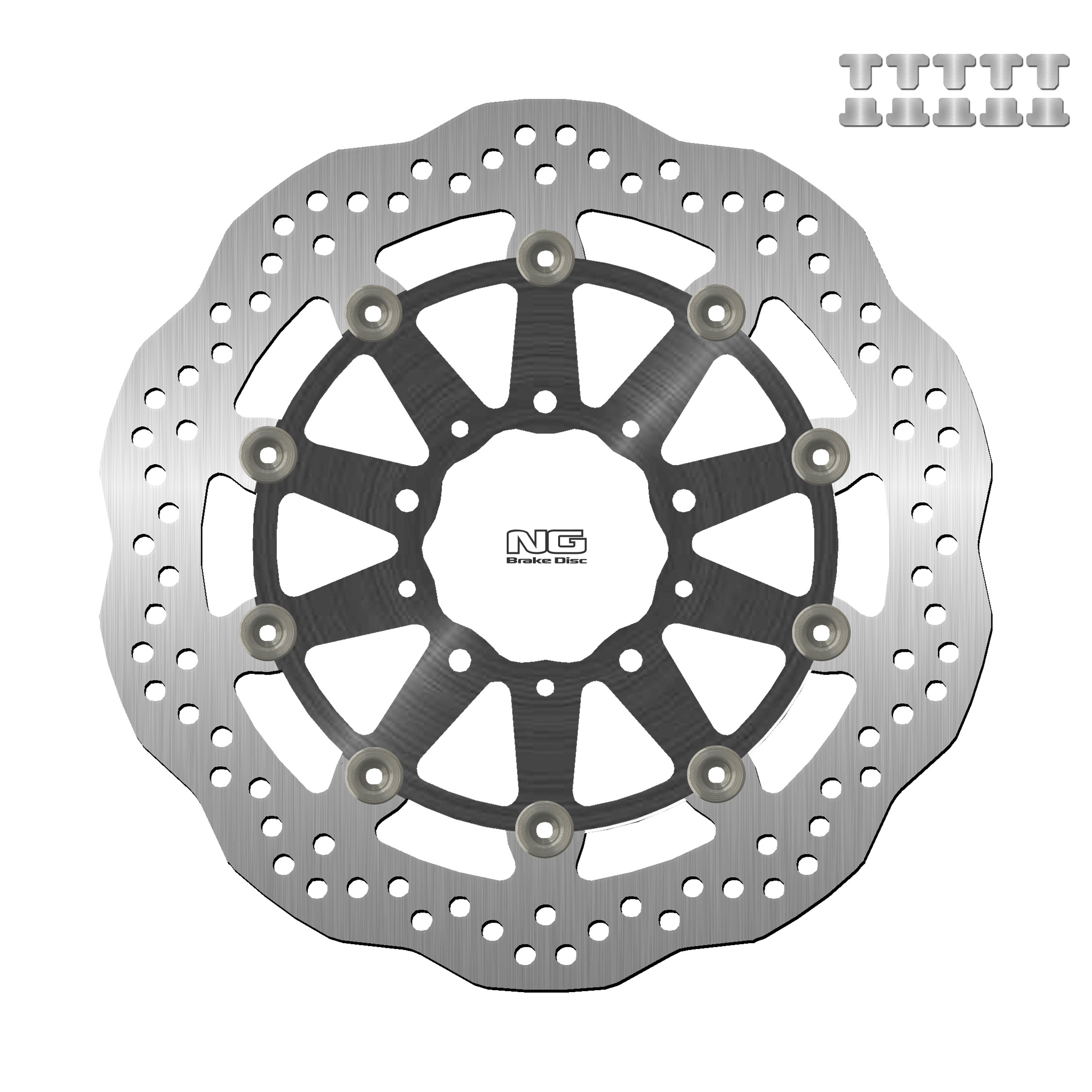 Bremsscheibe NG 1559XG 310 mm, starr (FXD) Wavy, Alu-Träger