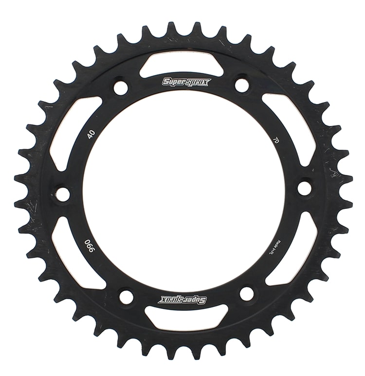 Stahl-Kettenrad Supersprox 520 - 40Z (schwarz) RFE-990:40-BLK|ID 125,0 LK 150,0 6-Loch