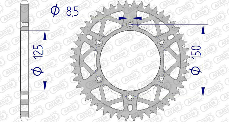 AFAM Rear Sprocket Alu Self Cleaning - 520