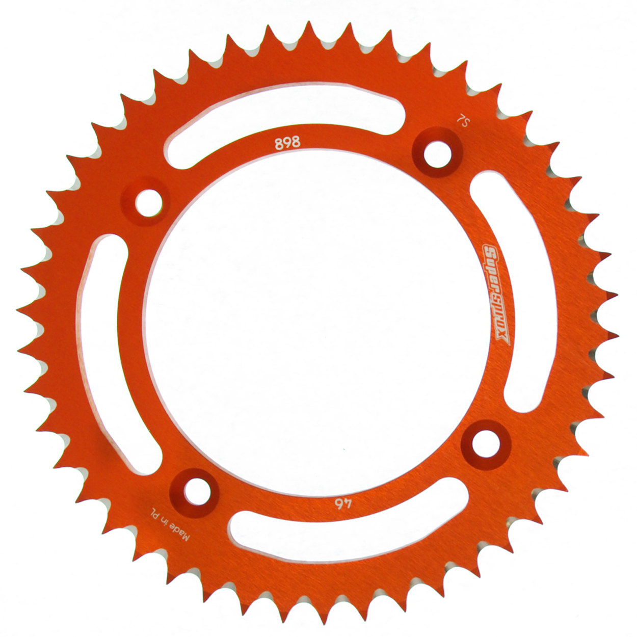 Alu-Kettenrad Supersprox 428 - 46Z (orange) RAL-898:46-ORG|ID 110,0 LK 132,0 4-Loch