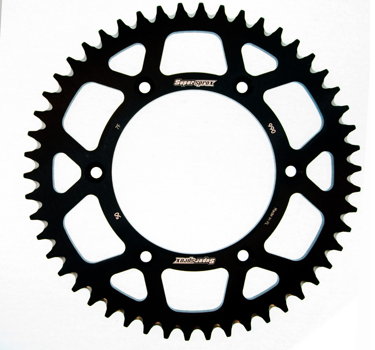Alu-Kettenrad Supersprox 520 - 50Z (schwarz) RAL-990:50-BLK|ID 125,0 LK 150,0 6-Loch