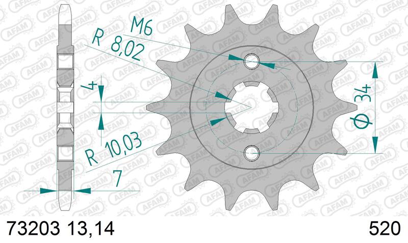 AFAM Stahl Standard Ritzel vorne - 520