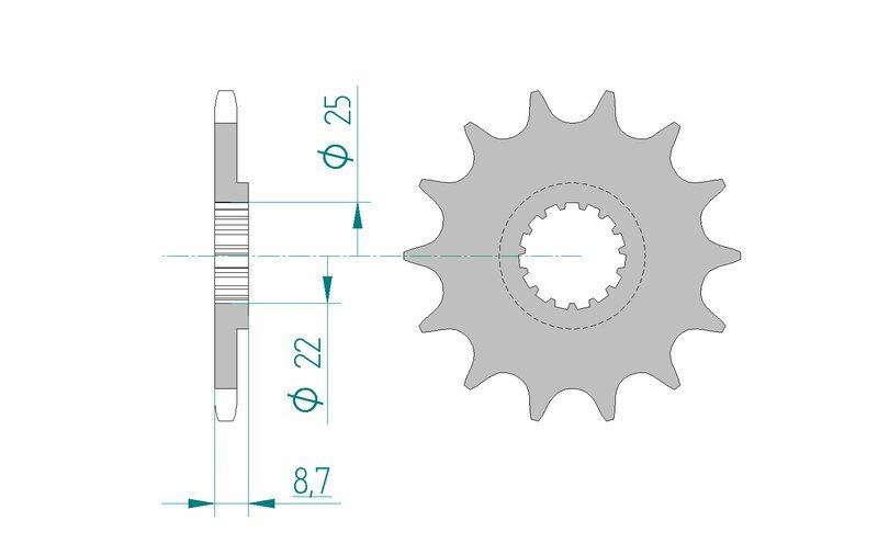 AFAM Stahl Standard Ritzel vorne - 520