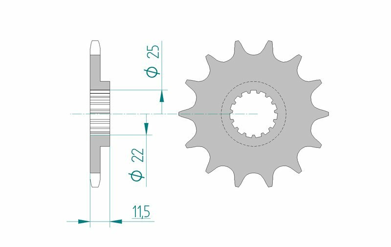 AFAM Stahl Standard Ritzel vorne - 520