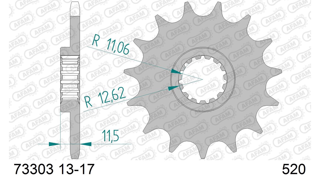 AFAM Stahl Standard Ritzel vorne - 520