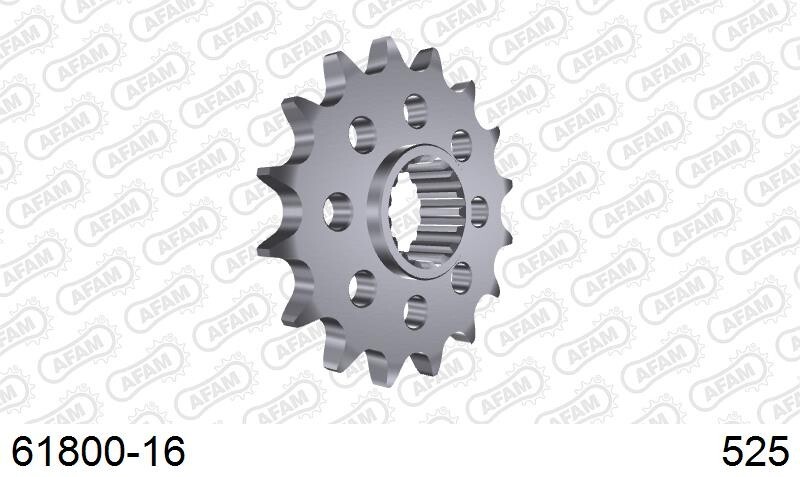 AFAM Stahl-Ritzel aus Stahl mit geräuschdämpfendem Gummi - 525