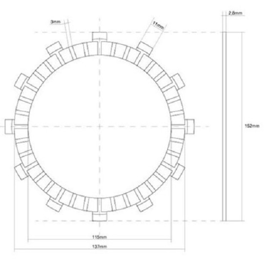 Reiblamelle FCC 141-13H17-00 passend für Suzuki 21441-45100