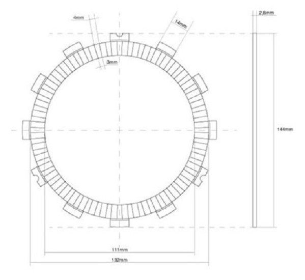 Reiblamelle FCC 141-13H30-00 passend für Suzuki 21441-40F10