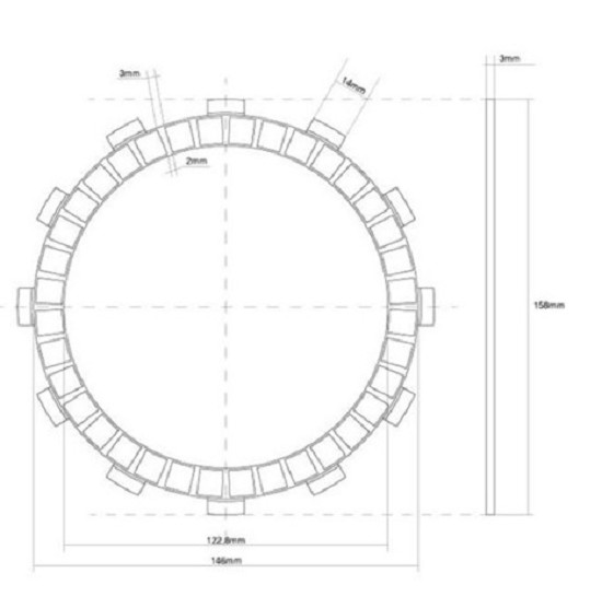 Reiblamelle FCC 141-13J07-00 passend für Suzuki 21441-37E00