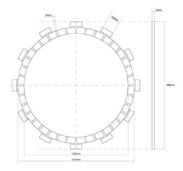 Reiblamelle FCC 141-14K09-00 passend für Yamaha 4XV-16331-00