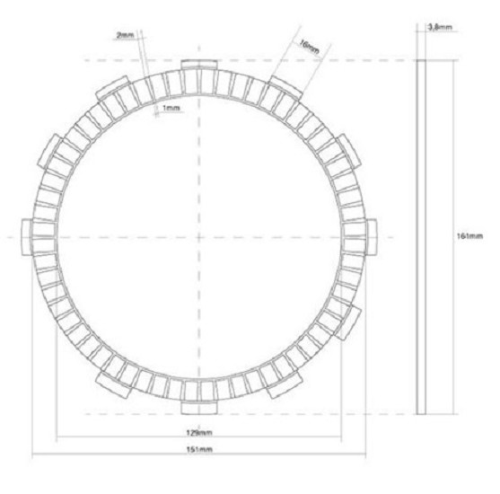 Reiblamelle FCC 141-11K06-00 passend für Honda 22202-MZ0-000