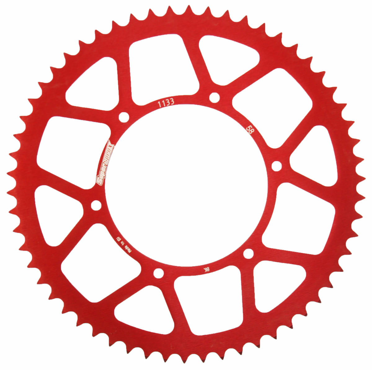 Alu-Kettenrad Supersprox 420 - 58Z (rot) RAL-1133:58-RED|ID 108,0 LK 123,0 6-Loch