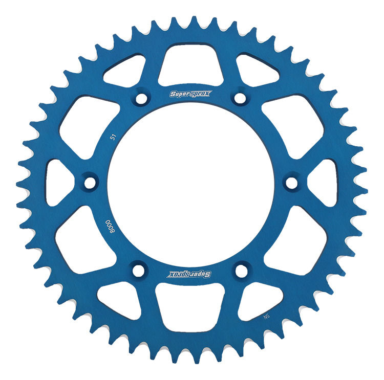 Alu-Kettenrad Supersprox 520 - 51Z (blau) RAL-8000:51-BLU|ID 125,0 LK 152,0 6-Loch