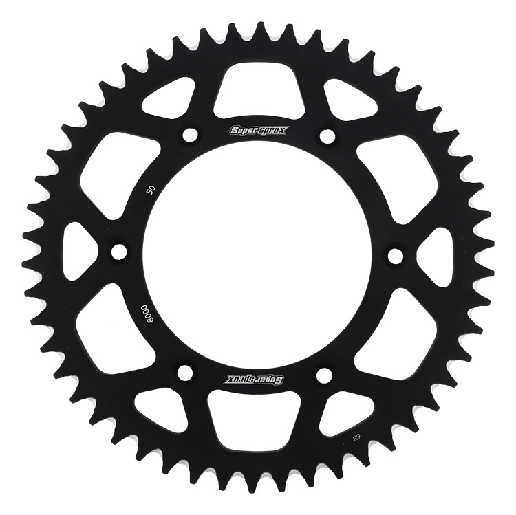 Alu-Kettenrad Supersprox 520 - 50Z (schwarz) RAL-8000:50-BLK|ID 125,0 LK 152,0 6-Loch