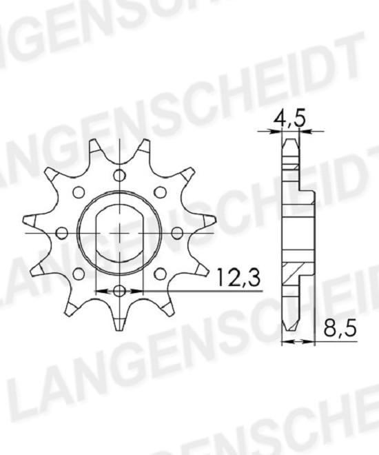 Ritzel Supersprox 415 - 10Z CST-1897:10|oval 12,3