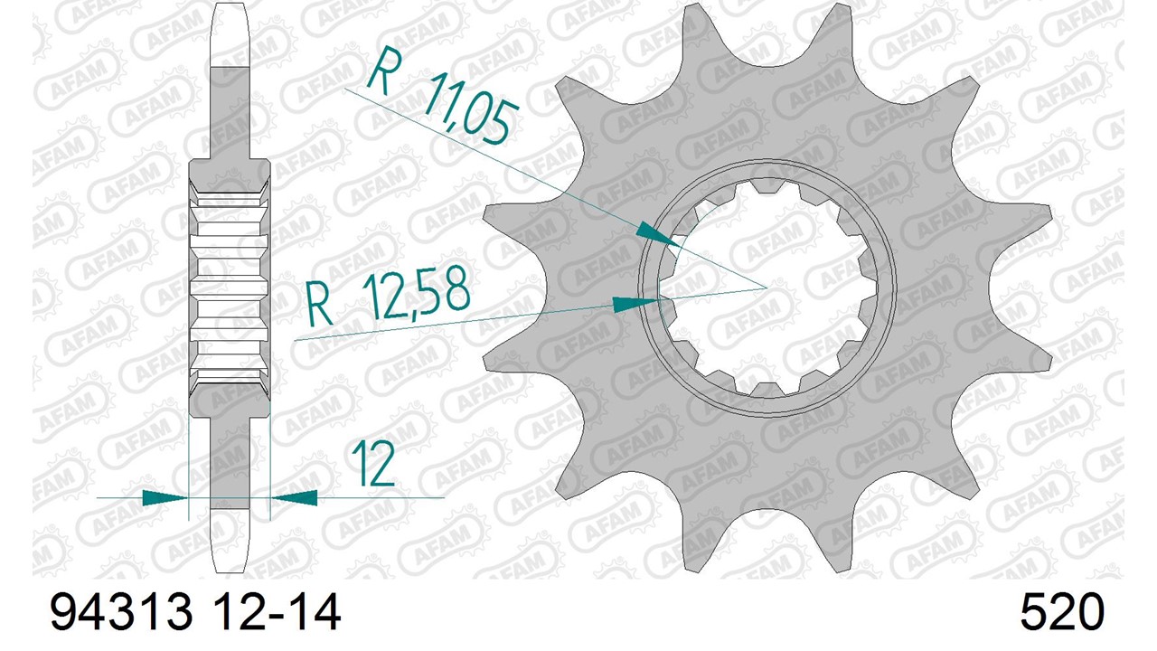AFAM Stahl Standard Ritzel vorne - 520