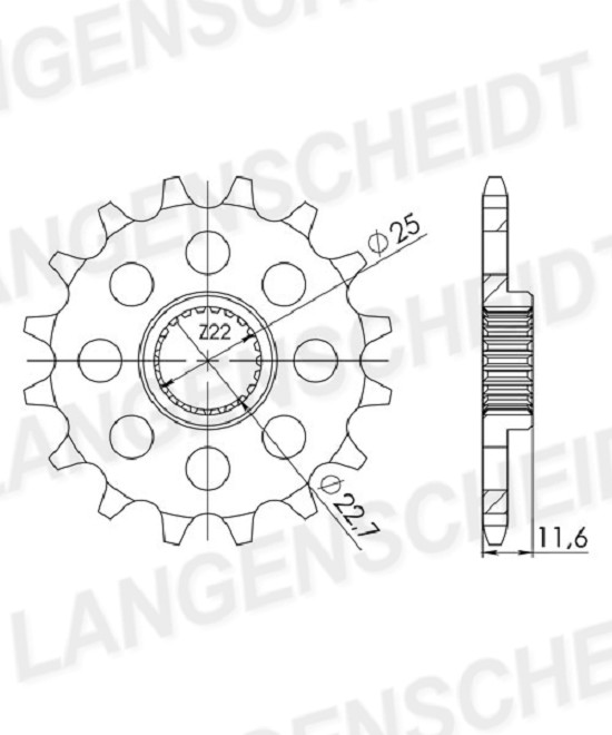 Ritzel Supersprox 520 - 12Z CST-3221:12|feinverzahnt 22,7/25,0