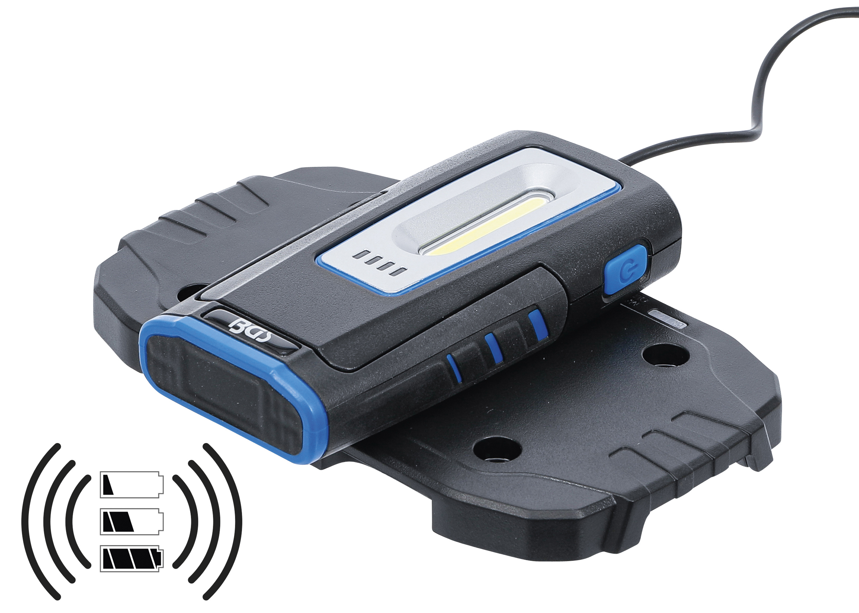 Werkstattleuchte COB-LED klappbar mit Magnet und Haken Induktivladung