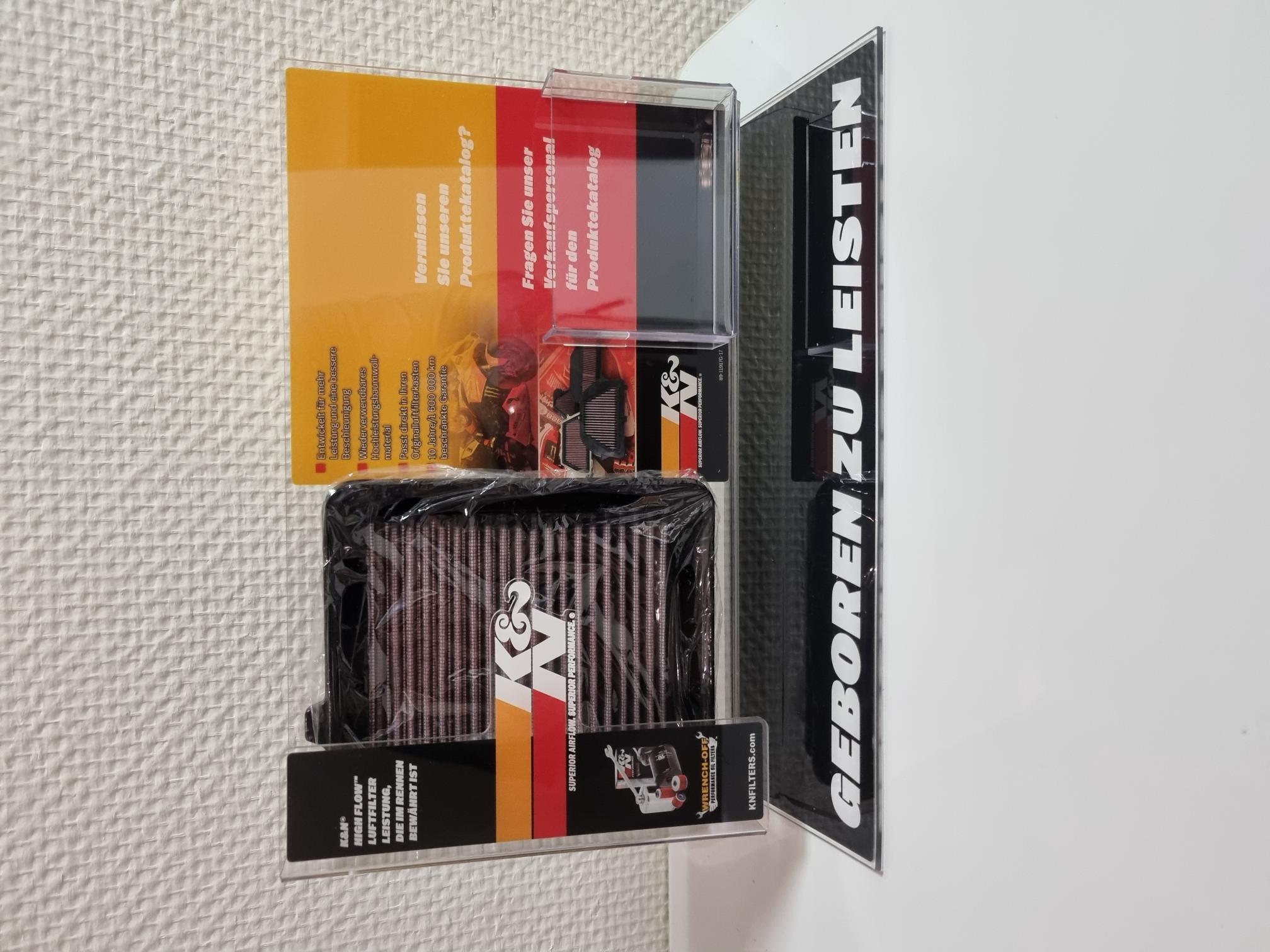 Thekenaufsteller K&N groß mit Flyer-Halterung (22 x 33,5 x 13,5 cm)