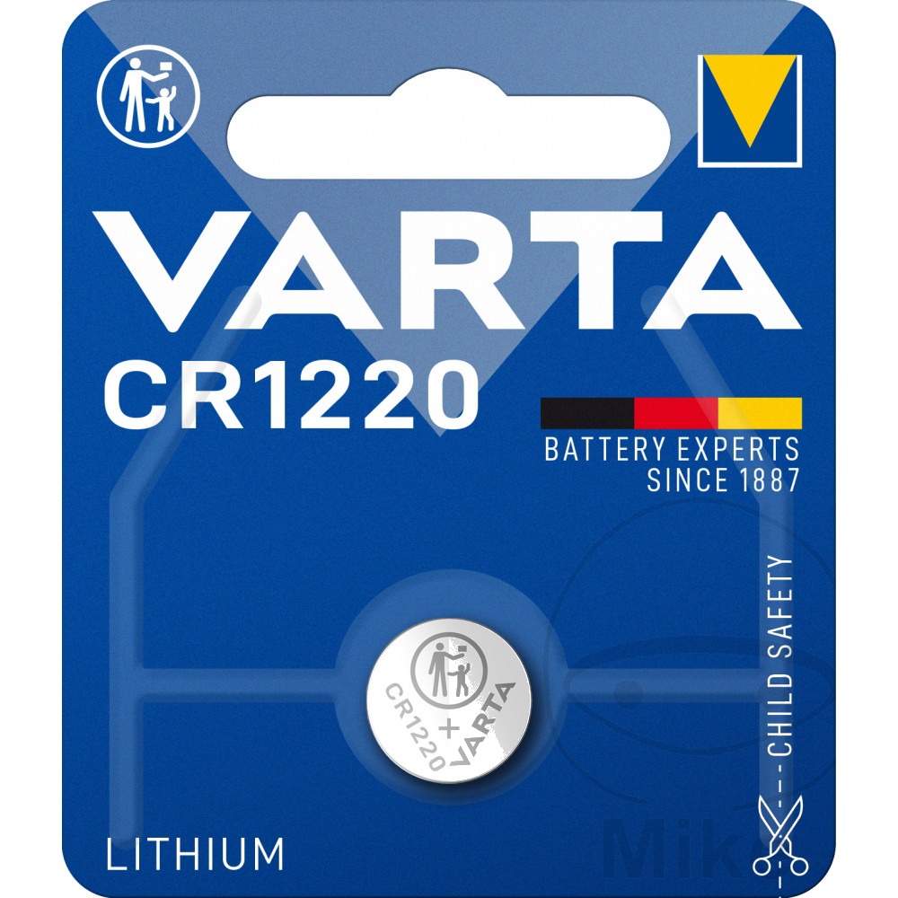 Gerätebatterie CR1220 Varta 1er Blister Lithium-Ionen