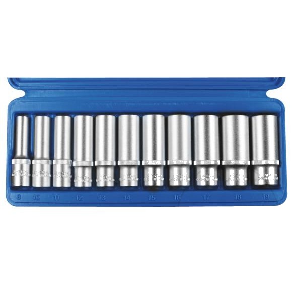 Stecknuss Satz 6 Kant 3/8 11 Länge 64 mm 8-19 mm